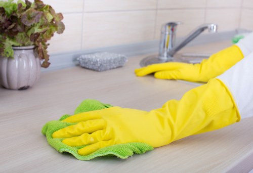 Detailed bathroom sanitation during Airbnb cleaning