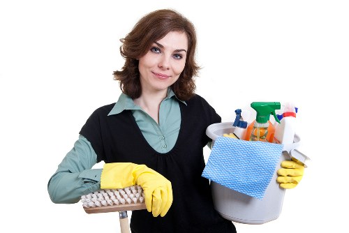 Kitchen deep cleaning with focus on appliances and counters